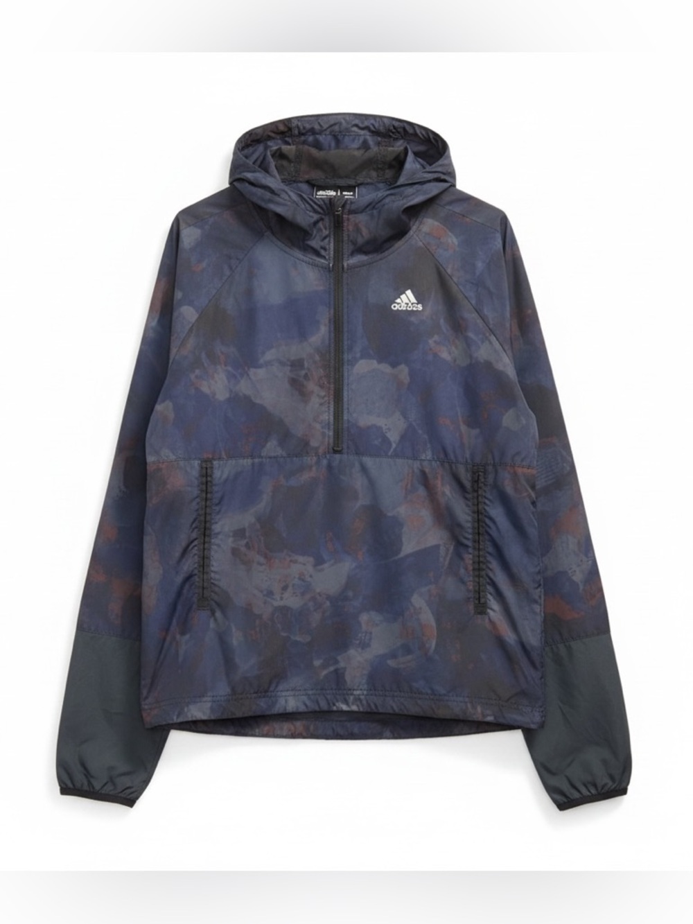 adidas Navy & Rust Camo Half-Zip Anorak